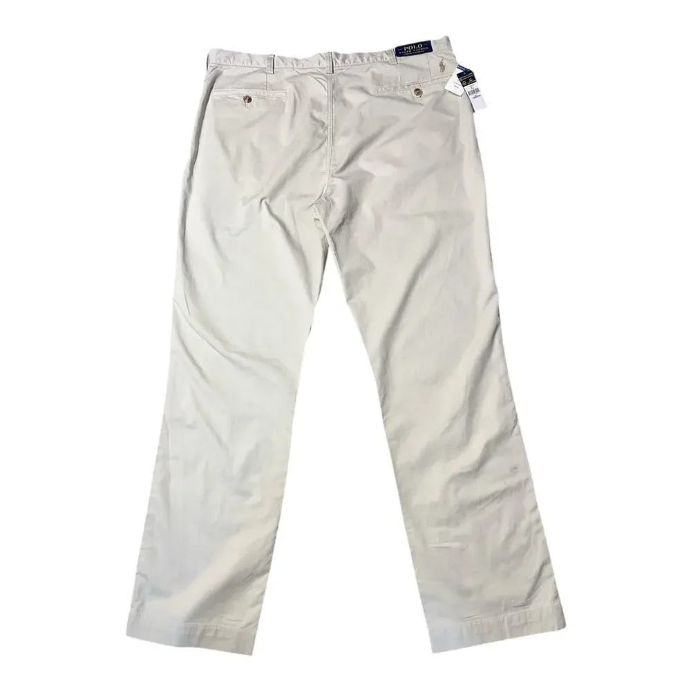 Polo Ralph Lauren Chino Pants Men's 42x34 Classic Fit Stretch Beige NWT